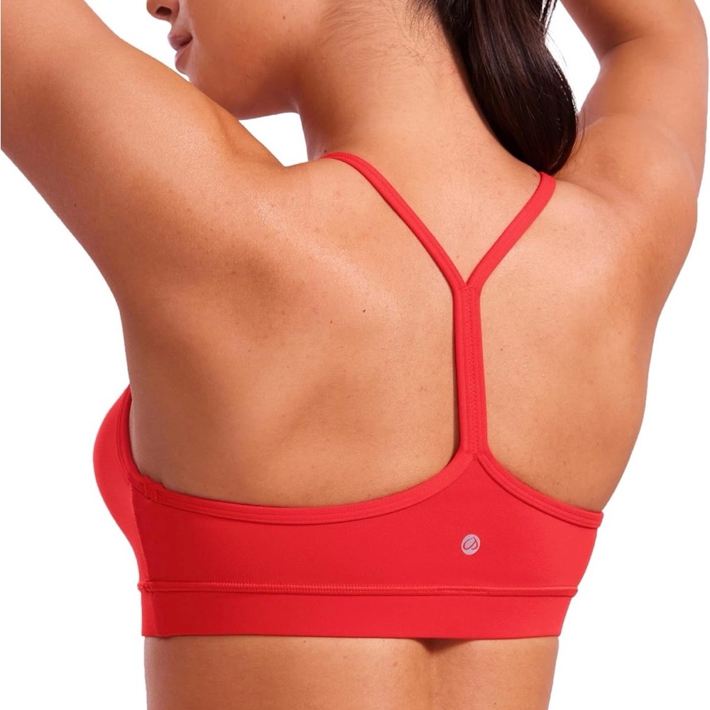 CRZ YOGA Vibrant Red Sports Bra